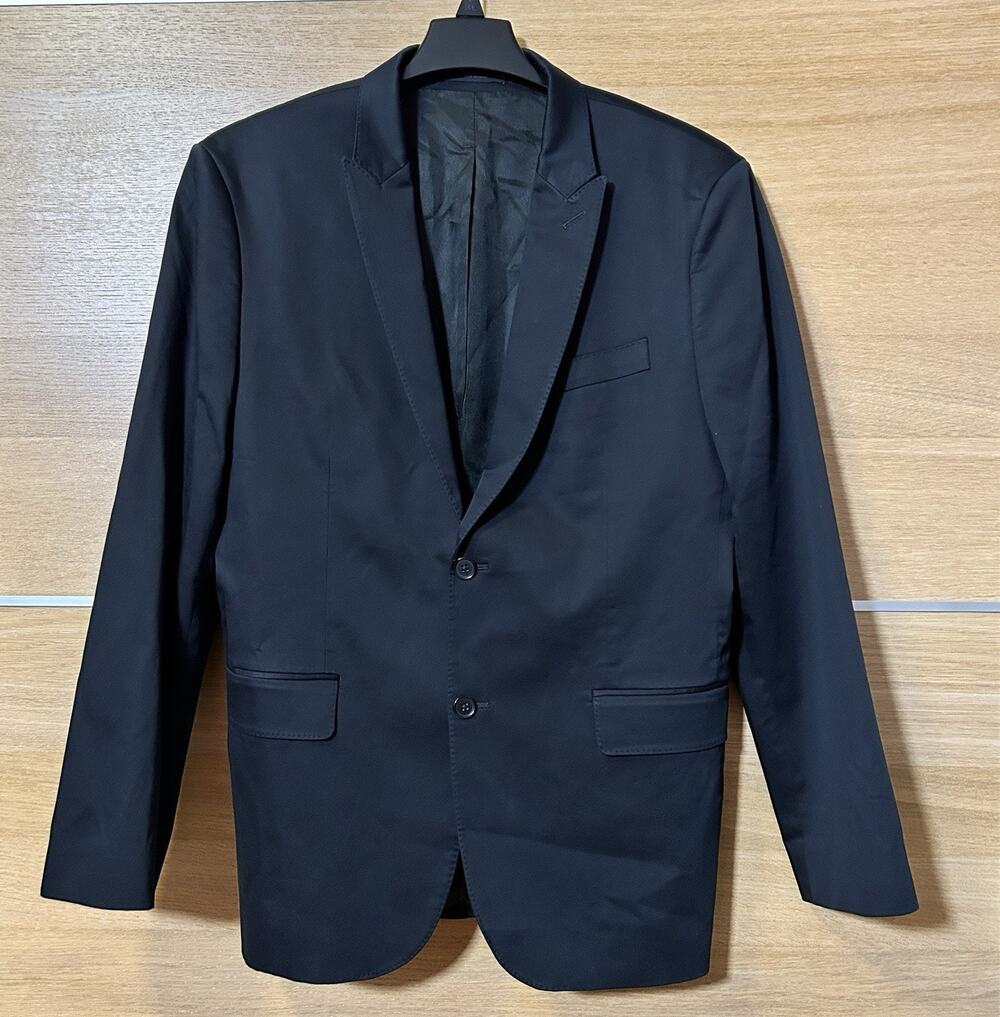 Express lined Black Blazer Mens Sz 42R classic 2 Button Cotton Sport Coat Jacket